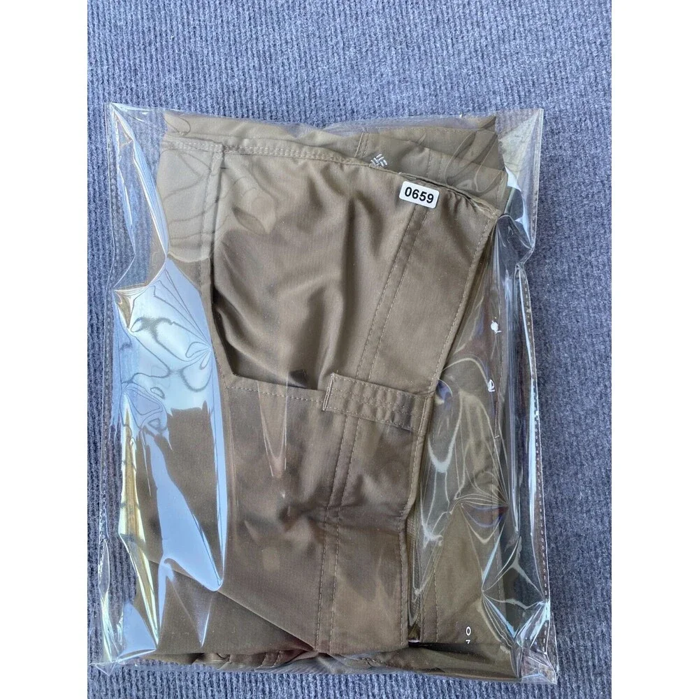 Columbia Mens Convertible Pants 43x34 brown khaki omni-shade sun protection Tusk